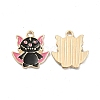 Halloween Light Gold Tone Alloy Enamel Pendants ENAM-P247-16KCG-1