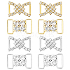 GOMAKERER 8Pcs 4 Style Brass & Zinc Alloy Rhinestone Slider Buckles DIY-GO0001-36-1