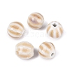 Vintage Porcelain Corrugated Beads PORC-N013-11T-1