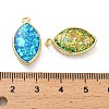 Brass Pendants with Synthetic Opal KK-A239-03G-3