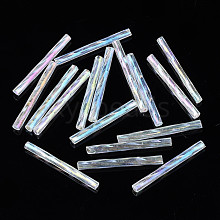 Transparent Glass Bugle Beads SEED-T005-15-A02