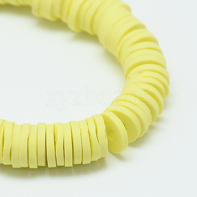 Handmade Polymer Clay Bead Strands CLAY-T002-6mm-01-1