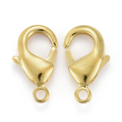 Brass Lobster Claw Clasps KK-903-G-NF-1