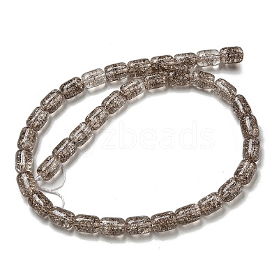 Transparent Crackle Glass Beads Strands GLAA-NH0001-04E-1