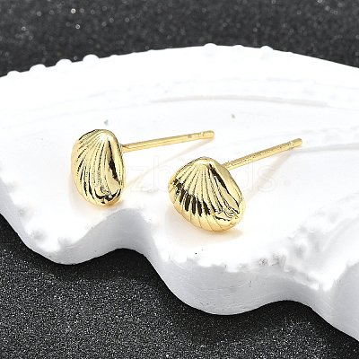 Brass Stud Earrings EJEW-H157-01G-03-1