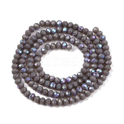 Electroplate Opaque Solid Color Glass Beads Strands EGLA-A044-P2mm-L10-1