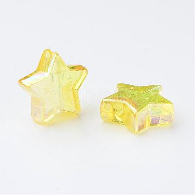 Eco-Friendly Transparent Acrylic Beads PL556-2-1