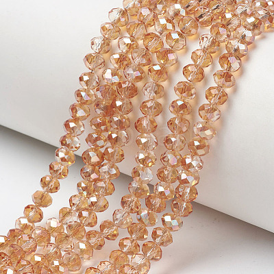 Electroplate Glass Beads Strands EGLA-A034-T3mm-J14-1