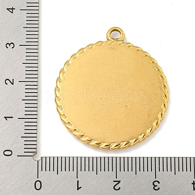 Ion Plating(IP) 304 Stainless Steel Pendants Cabochon Settings X-STAS-A099-04G-1