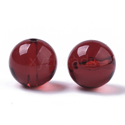 Transparent Acrylic Beads X-OACR-S037-001A-1