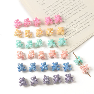 Opaque Acrylic Beads OACR-K008-29-1