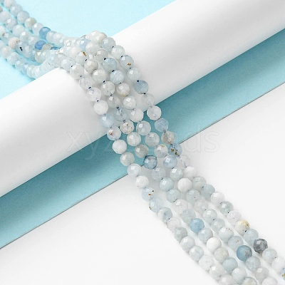 Natural Aquamarine Beads Strands LS-G-E411-19E-4mm-1