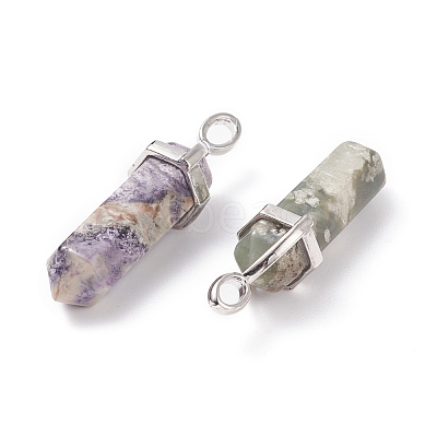 Natural Peace Jade Pointed Pendants G-M378-01P-A14-1
