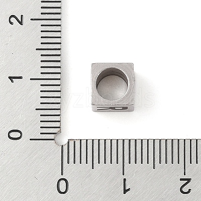 Tarnish Resistant 201 Stainless Steel European Beads STAS-M058-01R-P-1