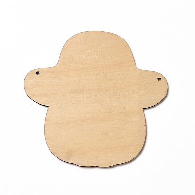 Single Face Printed Wood Big Pendants WOOD-I010-08C-1