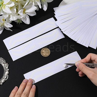24Pcs 3 Styles Plastic Eyebrow Tattoo Practice Skin AJEW-CP0009-58A-1