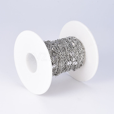 Tarnish Resistant 304 Stainless Steel Cable Chains CHS-E017-03P-1