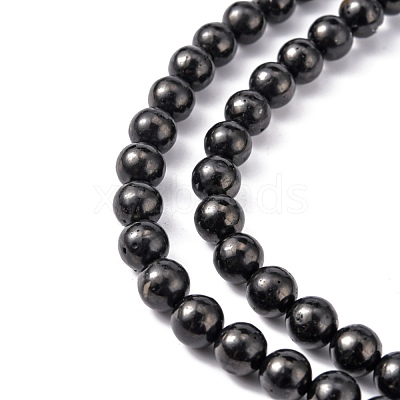 Natural Coal Quartz Beads Strands G-N141-6-1