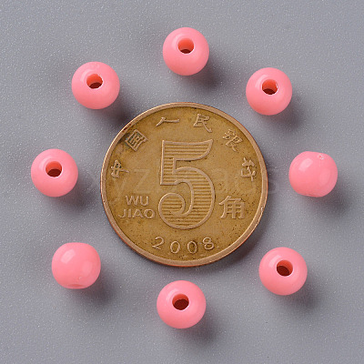 Opaque Acrylic Beads X-MACR-S370-C6mm-A04-1