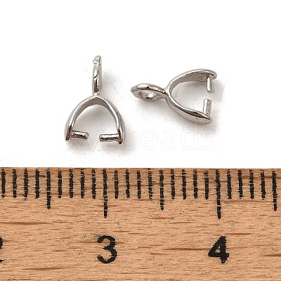 Rack Plating Brass Ice Pick Pinch Bails KK-Z030-05E-P-1