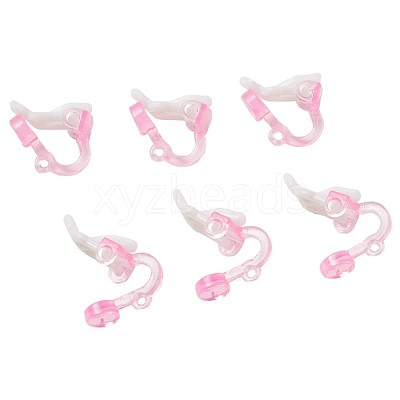 Plastic Clip-on Earring Findings X-FIND-Q001-02-1