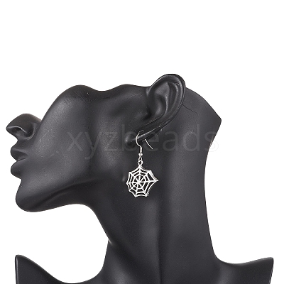 Hallowmas Tibetan Alloy Dangle Earrings EJEW-JE06523-1