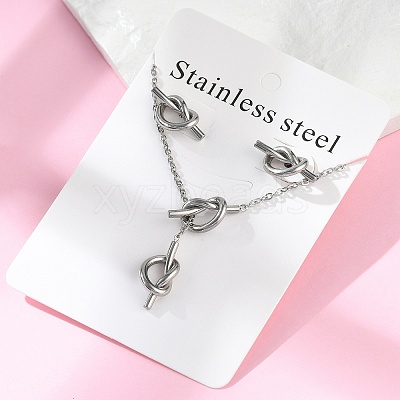 304 Stainless Steel Jewelry Set SJEW-V001-01P-1