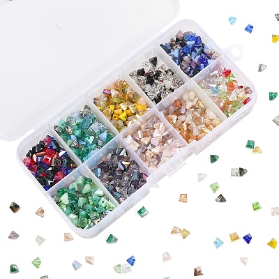 1000Pcs 10 Colors Electroplate Glass Beads EGLA-YW0005-05-1