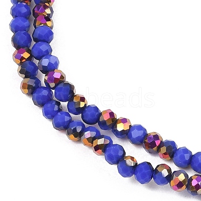 Electroplate Glass Beads Stradns EGLA-H114-02B-12-1