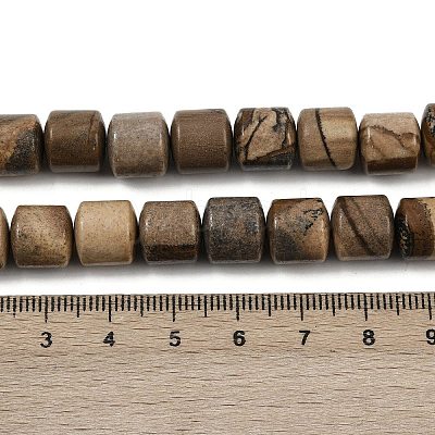 Natural Picture Jasper Beads Strands G-G275-D19-10x10mm-1