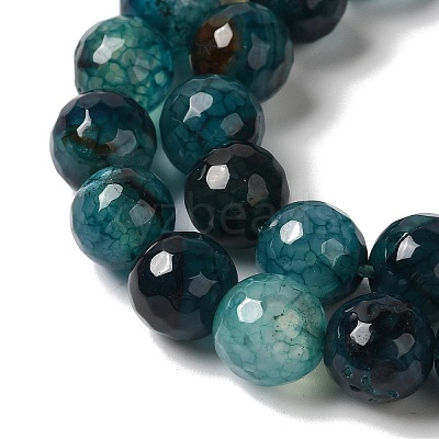 Dyed & Heated Natural Dragon Veins Agate Beads Strands G-P539-A01-28-1