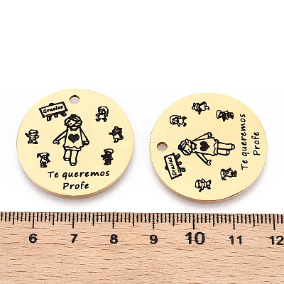 201 Stainless Steel Pendants LS-STAS-T064-37G-14-1