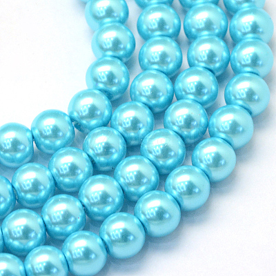 Baking Paint Glass Pearl Bead Strands HY-Q003-3mm-48-1