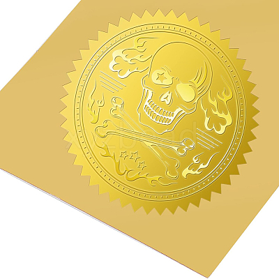 Self Adhesive Gold Foil Embossed Stickers DIY-WH0211-173-1
