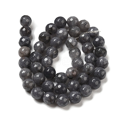 Natural White Jade Bead Strands G-R346-8mm-10-1