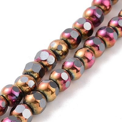 Electroplated Non-magnetic Synthetic Hematite Beads Strands G-G862-02F-1