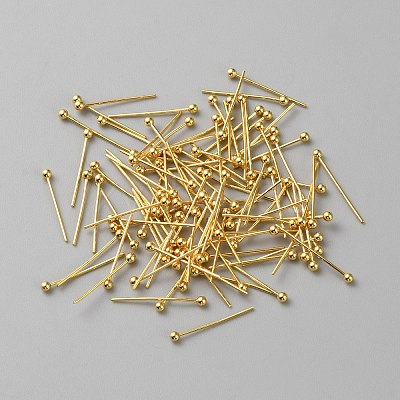 100Pcs Brass Ball Head Pins FIND-WH0110-694B-G-1