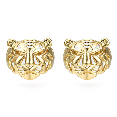 Brass Tiger Open Cuff Ring RJEW-N037-018-1
