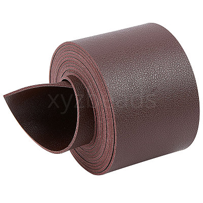 2M Flat Double Face Lychee Pattern Imitation Leather Band LC-WH0010-01C-02-1