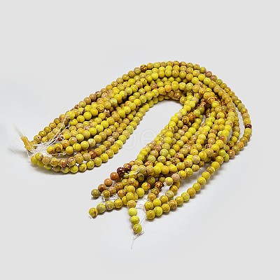 Natural Imperial Jasper Beads Strands G-I122-8mm-03-1