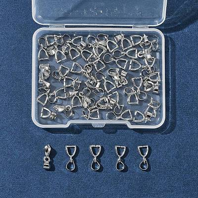 50Pcs Brass Ice Pick Pinch Bails IFIN-FS0001-47B-1