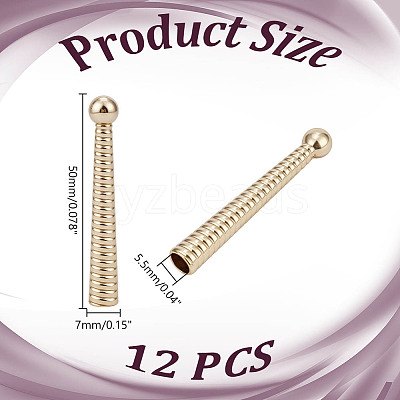 12Pcs Alloy Cord Ends FIND-HY0004-71LG-1