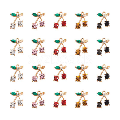 Alloy Rhinestone Pendants ALRI-TA0001-03G-1