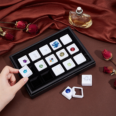 Rectangle Paper Loose Diamond Organizer Trays CON-WH0095-80-1