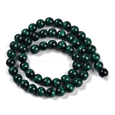 Natural Malachite Beads Strands G-F461-05-8mm-1