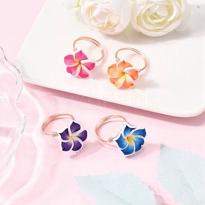 Handmade Polymer Clay Rings RJEW-TA00201-1