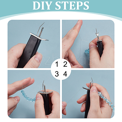 1Pc Plastic with Iron Bead Knotting Tool TOOL-WR0001-10A-1