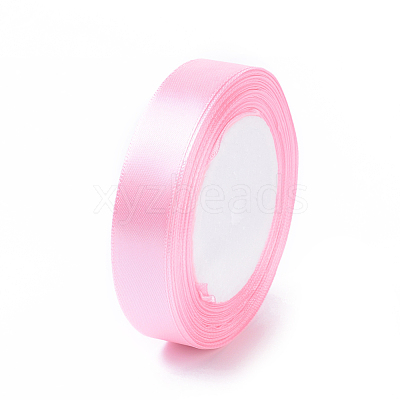 Breast Cancer Pink Awareness Ribbon Making Materials Single Face Satin Ribbon RC20mmY004-1