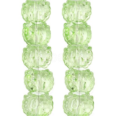 Electroplate Baking Paint Transparent Glass Beads Strands GL-CBA17FF-02H-1