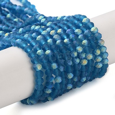 Imitation Jade Glass Beads Strands EGLA-A034-T2mm-MB27-1